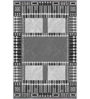 Eliana Home Baskılı, Yıkanabilir Kaymaz Taban Salon Halısı LNA1381-HT939 100x150 cm (Gri)