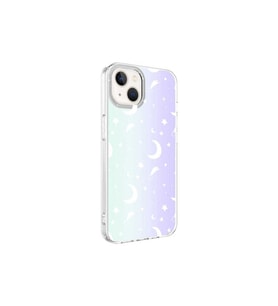 Apple iPhone 13 Uyumlu Kılıf Zore M-Blue Desenli Kapak (Gri)