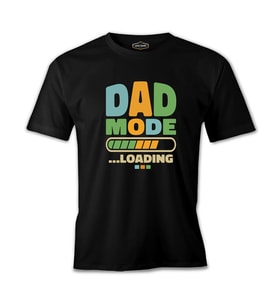 Dad Mode Loading Siyah Erkek Tshirt