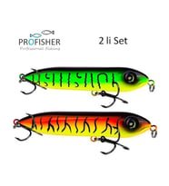 PROFISHER Yılan Kafa Sert Yapay Yem 16 gr 1,05 cm Florecent 2 li Set