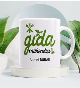 Gıda Mühendisine Hediye Kupa Bardak Beyaz 001