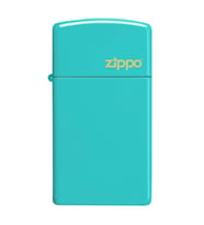 Zippo Slim Flat Turquoise W Logo Çakmak
