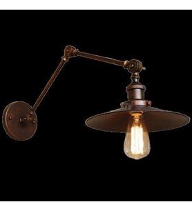 MYLİGHTS  BAKIR ESKİTME  ÜÇ MAFSALI AKROBAT APLİK  23 CM  EN  (Siyah)