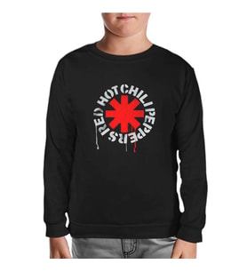 Red Hot Chili Peppers - Logo Siyah Çocuk Sweatshirt