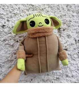 45 Cm Bebek Yoda Peluş Yastık - Baby Yoda Peluş - Star Wars Peluş (Karışık)