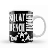 Squat Bench Deadlift Powerlifting Bodybuilding Kupa Bardak Porselen
