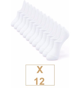 Unisex 12 Çift Pamuklu Görünmez Sneakers Çorap