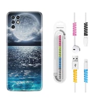 INFINIX Note 11 Pro Note 10 Hot 9 Play Kılıf Kablo Koruma Spiral Silikon Great Moon 1301