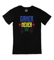 Mavii Gamer Never Die Siyah Tişört