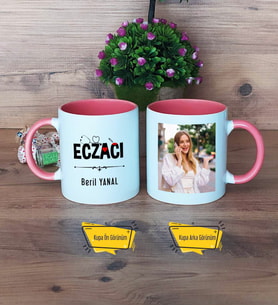 Eczacı Kupa Bardak Pembe Fotoğraflı Eczacılık Günü Hediyesi