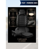 fiat fiorino 2021 Koltuk ve Kılıf uyumlu Lüks Yastık Siyah Minder 2 Minder 2 Yastık