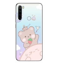 Redmi Note 8 Uyumlu Tatlı Ayıcık Desenli Şeffaf Telefon Kılıfı
