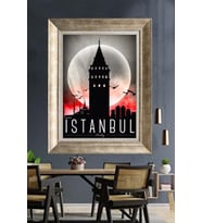 GÜMÜŞ ÇERÇEVELİ PASPARTULU TABLO V357