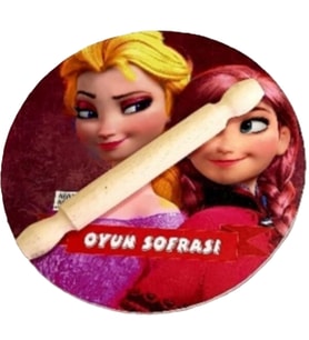 Ahşap Oyun Hamur Sofrası Elsa ve Anna 25cm