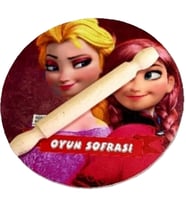 Ahşap Oyun Hamur Sofrası Elsa ve Anna 25cm