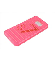 Jopus Galaxy S7 ile Uyumlu Silikon Tirtikli Arka Koruma Paneli Pembe SK-030
