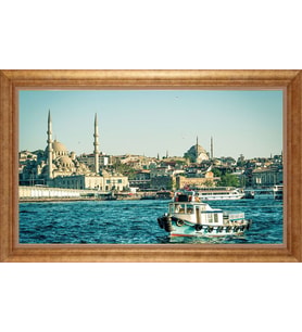 ALTIN ÇERÇEVELİ PASPARTULU TABLO CR1117