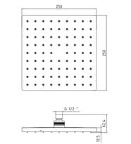 ECA Tiera Banyo Kare Duş Başlığı 25x25 Altın Renkli 102845068