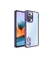Xiaomi Redmi Note 10 Pro Uyumlu Kılıf Kamera Korumalı Logo Gösteren Zore Omega Kapak