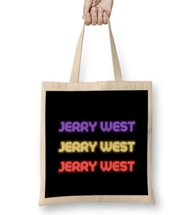 Jerry West- Basketball Gifts Vintage Retro Rainbow Quotes For BOYS AND Dad Bez Çanta Uzun Saplı