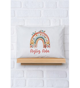 Pia Baby Premium %100 Pamuk İsme Özel Kız Bebek Yastık Kılıfı 35*45 cm 5022-12
