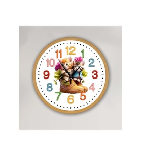 bilge Tasarım Çocuk Odası Duvar Saati 30 x 30 CM (Karışık)
