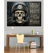 Ride Hard Or Go Home Dekoratif Kanvas - Mdf Ahşap Tablo