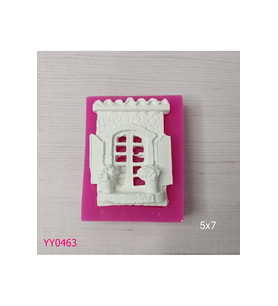 YY0463 Önü Çiçekli Pencere Silikon Kalıp