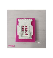 YY0463 Önü Çiçekli Pencere Silikon Kalıp