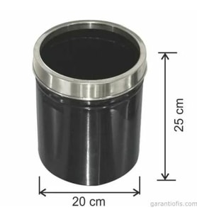 Garanti Metal 1431 Paslanmaz Çemberli Çöp Kovası (8 Litre)