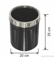 Garanti Metal 1431 Paslanmaz Çemberli Çöp Kovası (8 Litre)