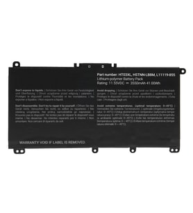 Hp Pavilion 15-Da, 15-Db, 14-Cf, 15-Dw, 15-Cs Batarya Pil HT03XL (Siyah)