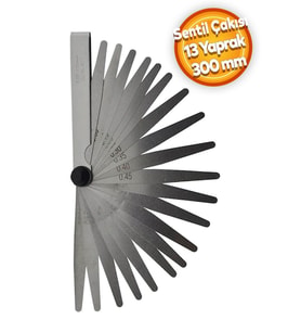 Sentil Filler Çakısı 13 Yaprak 300 Mm (0.05-1.00 MM) Feeler Boşluk Ölçme
