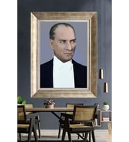 Gümüş Çerçeveli Atatürk Tablo za195