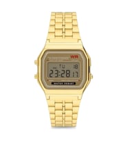 Özel Kutulu Gold Renk Retro Model Unisex Kol Saati Sevgili ve Yakın Arkadaşa Özel Hediye Takvim Kronometre Alarm Aydınlatma Özellikleri Mevcuttur Kombin EşSevgili Yıldönümü Doğum Günü Hediyesi