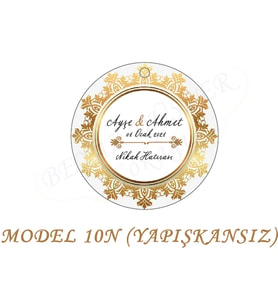 BEYAZ DÜŞLER SOKAĞI HEDİYE NOTU İSİM ETİKETİ,NİKAH,3cmx3cm (ETK10N/YAPIŞKANSIZ) (100 AD)