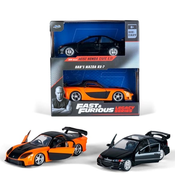 Jada 1:32 Fast & Furious Legacy Series Twin Pack W1/1 Heist Honda