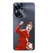 Realme C55 Uyumlu Fernando Torres Desenli Şeffaf Telefon Kılıfı