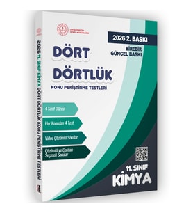 2026 MEBİ-OGM 11. Sınıf Dört Dörtlük Kimya Pekiştirme Testi A4 Renkli Soru Bankası BASKI ÜCRETİ