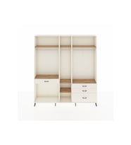 Arges Dolap 7 Raflı 4 Çekmeceli 3 Askılı 220x30x243 Aytaşı-Çam/Aytaşı