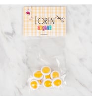 Crafts 8 Li Sarı Uğur Böceği Düğme - 642