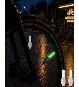 LED Sibop Lambası Bisiklet Motor Araba Jant Işığı 2li Set