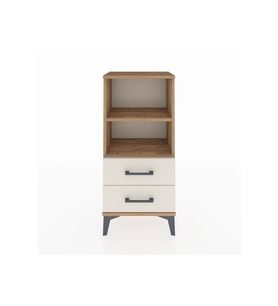 Arges Komodin 2 Raflı 2 Çekmeceli 44x30x96 Çam-Aytaşı
