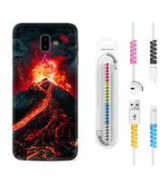 Samsung J6 Plus J7 Prime J7 Pro M20 Kılıf Kablo Koruma Spiral Silikon Yanardağ 1611