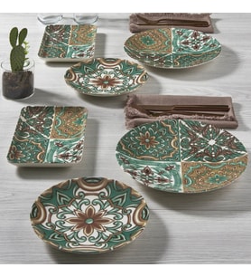 GÜRAL PORSELEN Camelia 18 Parça 6 Kişilik Bone Kahvaltı Takımı - 21882