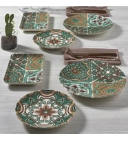 GÜRAL PORSELEN Camelia 18 Parça 6 Kişilik Bone Kahvaltı Takımı - 21882