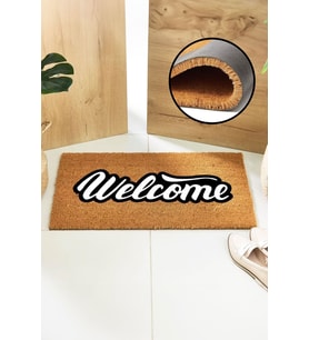 Welcome Kapı Önü Paspası Koko Paspas Dış Kapı Paspas Tasarım Baskılı Paspas Ev Daire Apartman Girişi