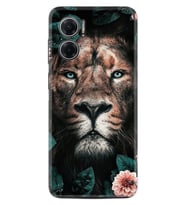 Xiaomi Redmi Note 11E Kılıf Resimli Desenli Baskılı Silikon Leon Flowers 1333