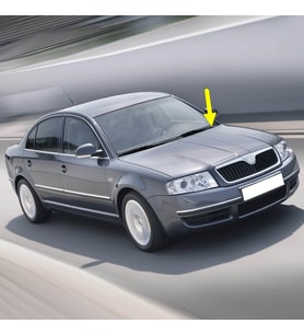 Skoda Superb 2006-2007-2008 Ön Cam Sol Silecek Kolu 3B1955409 (Siyah)