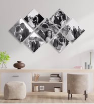 Kişiye Özel 7 Fotoğraflı Kolaj Tablo Duvar Dekorasyonu (Siyah Beyaz)